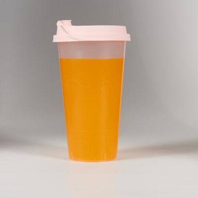 17OZ गोल सफेद प्लास्टिक पीपी कप जूस पेय के लिए एक बार का कप कॉफी बोबा चाय