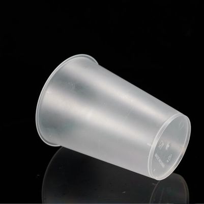 Jasne/białe plastikowe kubki jednorazowe z tworzywa sztucznego PP okrągłe logo na zamówienie plastikowe kubki do soku i herbaty boba
