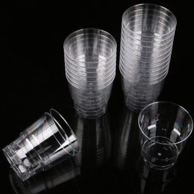 FDA 1,5 oz Przejrzysty jednorazowy plastikowy kubek PS do gorących, zimnych napojów