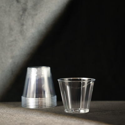 5OZ كوب بلاستيكي مرئي PS لمرة واحدة معتمد من قبل FDA SGS للعصير