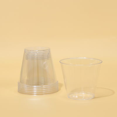 5OZ كوب بلاستيكي مرئي PS لمرة واحدة معتمد من قبل FDA SGS للعصير