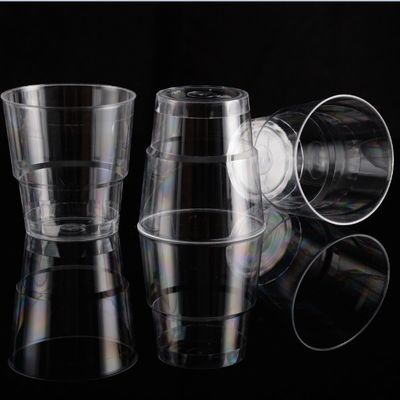 Niestandardowe szklanki plastikowe PS jednorazowe o pojemności 180 ml do picia gorących i zimnych napojów i wina
