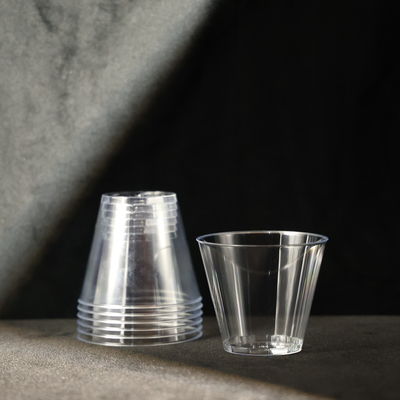 カスタム ロゴ プリント 結晶 透明 汁と水のための使い捨てのPSプラスチックカップ