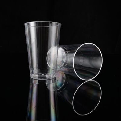 16OZ 容量 丸いPS カフェでカスタムロゴのハード素材のプラスチックカップ