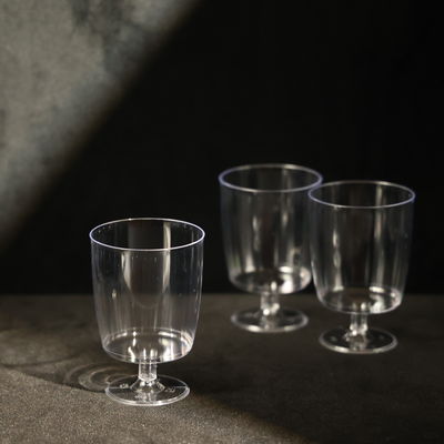 Gobelets de vin jetables en plastique transparents de 210 ml certifiés FDA pour le vin