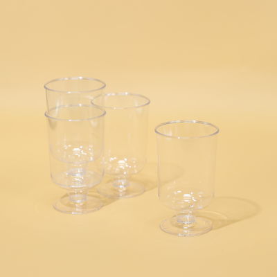 Gobelets de vin jetables en plastique transparents de 210 ml certifiés FDA pour le vin