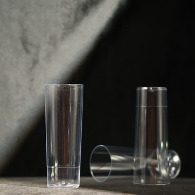 Cốc nhựa PS một lần dùng trong suốt 270ML Long Tumbler với màu sắc tùy chỉnh
