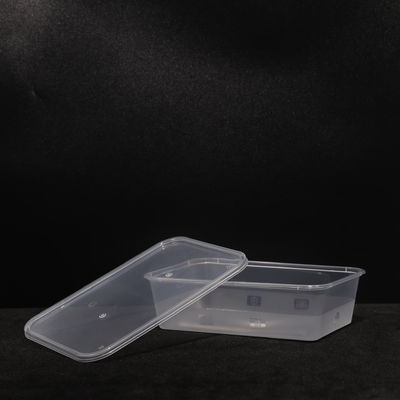 Adecuado para alimentos calientes y fríos Envases desechables de cajas de comida de PP con color personalizado