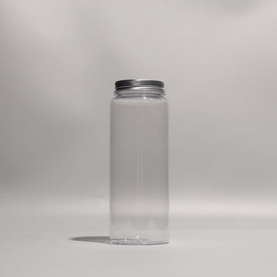 Yuvarlak PET Plastik Şişeler Alüminyum Kapaklı veya Plastik Kapaklı BPA Serbest Alışverişli Meyve Şişeleri