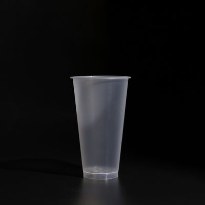 500ml cangkir plastik bening sekali pakai PP dengan tutup untuk minuman dan teh boba