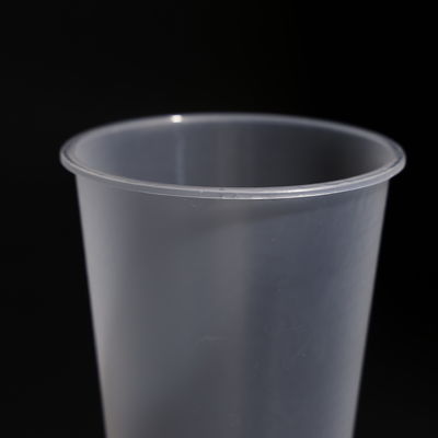500ml cangkir plastik bening sekali pakai PP dengan tutup untuk minuman dan teh boba