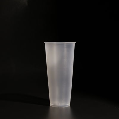 Op maat gemaakte PP wegwerpplastic drinkbeker met deksel voor koude dranken