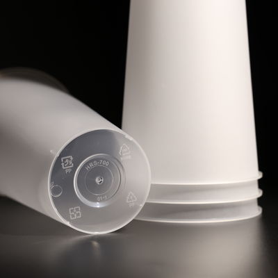 700ml Cốc nhựa PP tròn với nắp phẳng cho đồ uống lạnh hoặc cà phê