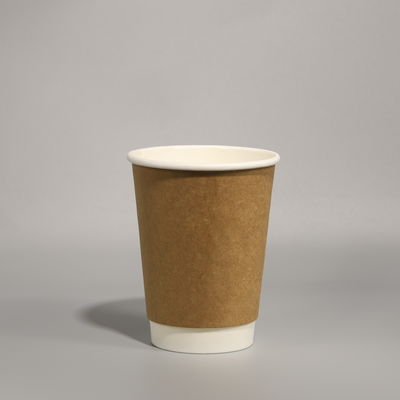 Single / Double Wall Round Disposable Paper Cup Dengan Snap On Lid