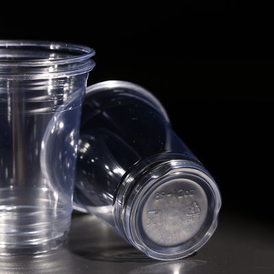 12 oz plastikowe jednorazowe kubki Tumblers PET kubki do picia na zimne napoje kawa herbata Boba