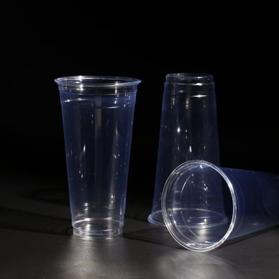 Soğuk içecekler için 20oz BPA'sız tek kullanımlık PET plastik bardaklar