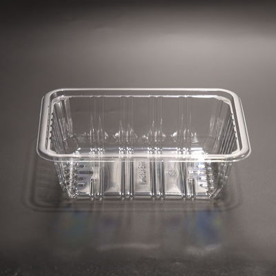 Przejrzysty jednorazowy plastikowy prostokąt PET do pakowania mięsa