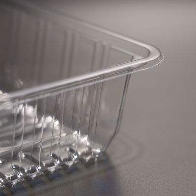 Przejrzysty jednorazowy plastikowy prostokąt PET do pakowania mięsa