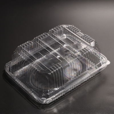 Contenedores de plástico desechables de PET transparente/negro para frutas frescas