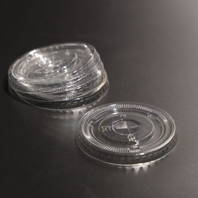 Couvercle de tasse en plastique transparent de 78 mm BPA libre couvercle de tasse en PET rond pour la tasse en plastique et la tasse en papier