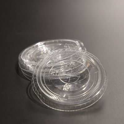 Couvercle de tasse en plastique transparent de 78 mm BPA libre couvercle de tasse en PET rond pour la tasse en plastique et la tasse en papier