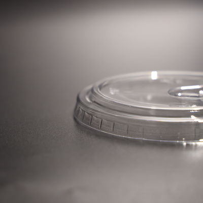3.5g Transparent PET Plastic Cup Lid 93mm Chất rò rỉ Proof Round Cup Lid