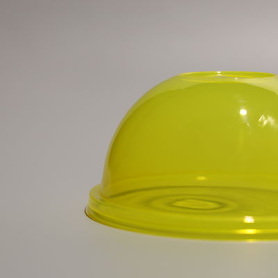 Taza de plástico transparente redonda libre de BPA tapa de cúpula para taza de Boba