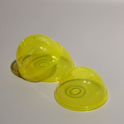 Taza de plástico transparente redonda libre de BPA tapa de cúpula para taza de Boba