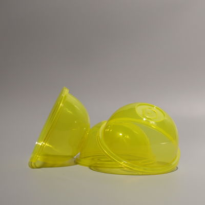 Taza de plástico transparente redonda libre de BPA tapa de cúpula para taza de Boba