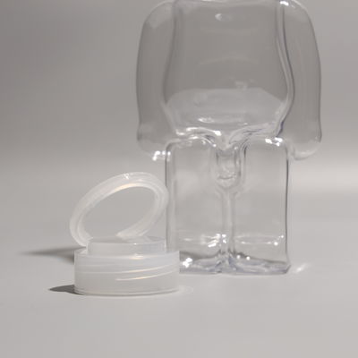 Botella de PET de forma oscura con tornillo en la tapa y logotipo personalizado