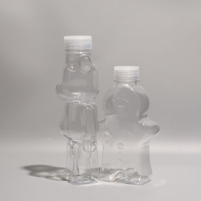 Botella de PET de forma oscura con tornillo en la tapa y logotipo personalizado
