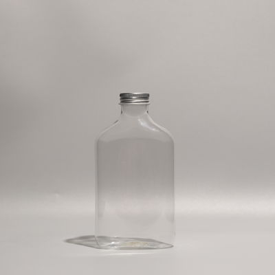Bouteilles en PET en plastique transparent personnalisées Bouteilles de jus avec bouchon en aluminium/plastique