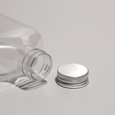 Bouteilles en PET en plastique transparent personnalisées Bouteilles de jus avec bouchon en aluminium/plastique