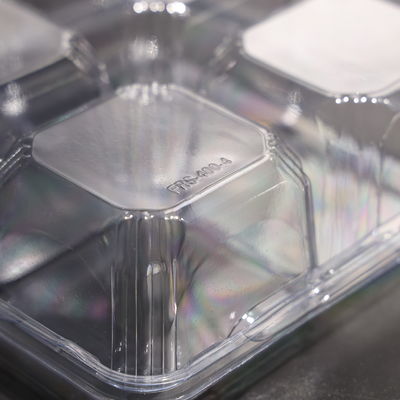 エコフレンドリー 4コンパートメント 漏れ防止型 直角型使い捨てプラスチック食品容器