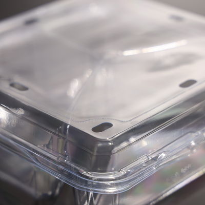 漏れ防止の四角透明のPET食品容器 冷凍用