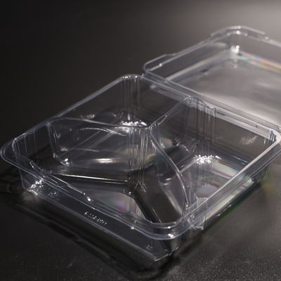Kotak Kontainer Makanan Plastik Berukuran Kuadrat Dengan Tutup
